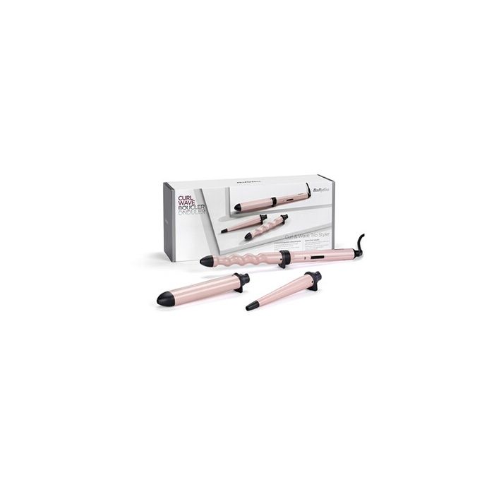 BaByliss Curl and Wave Trio Multistyler - 3-in-1 Styling Tool with Interchangeable Attachments for Curls and Waves