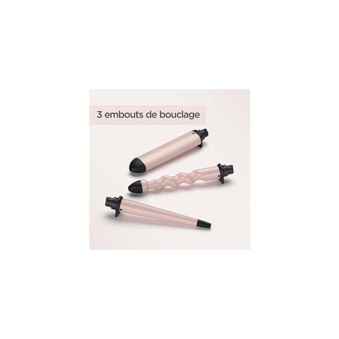 BaByliss Curl and Wave Trio Multistyler - 3-in-1 Styling Tool with Interchangeable Attachments for Curls and Waves