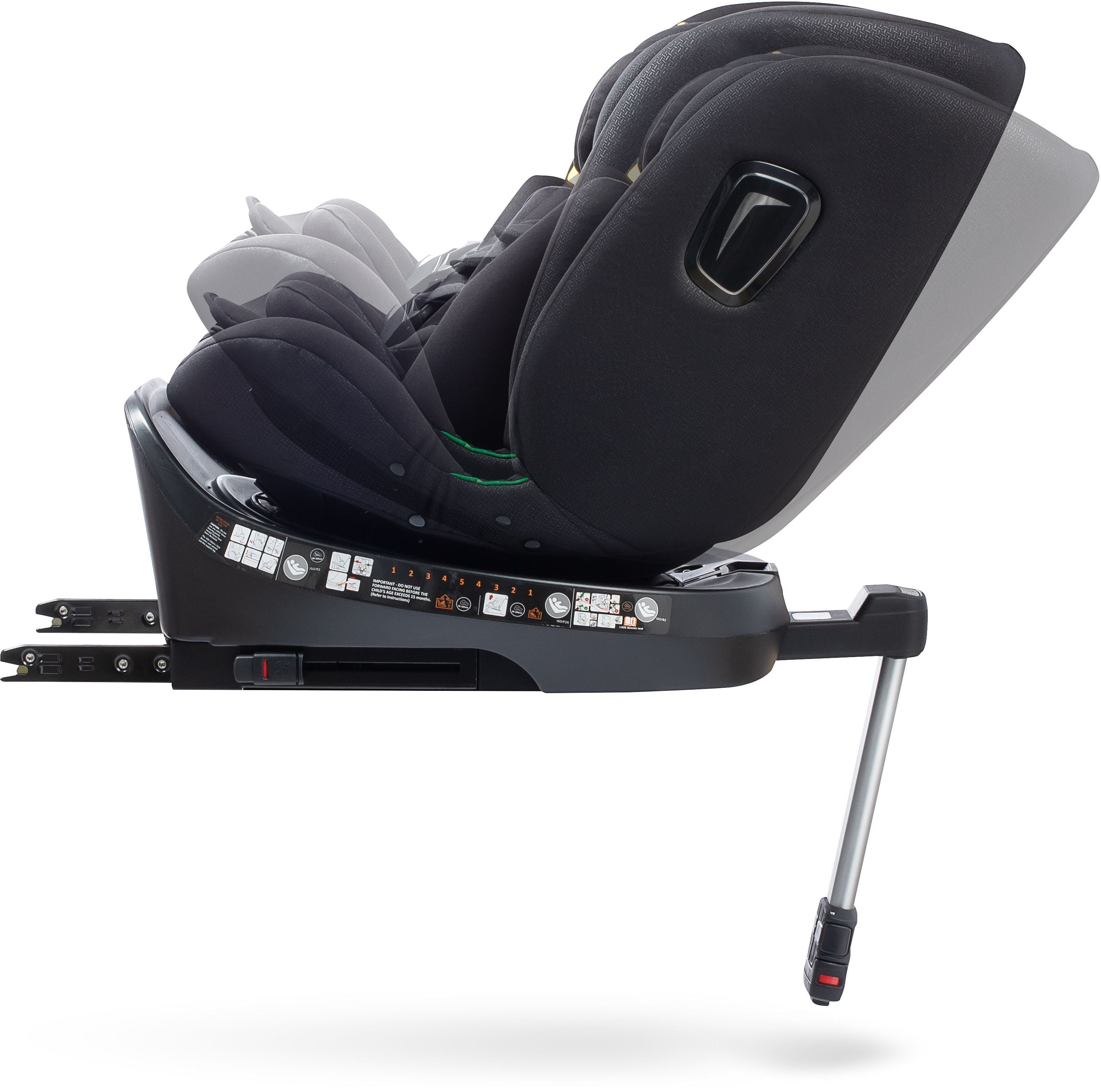 BABYAUTO Car Seat Aitana Group 0/1/2/3 I-Size 40/150 cm Isofix 360° Swivel Support Leg Black