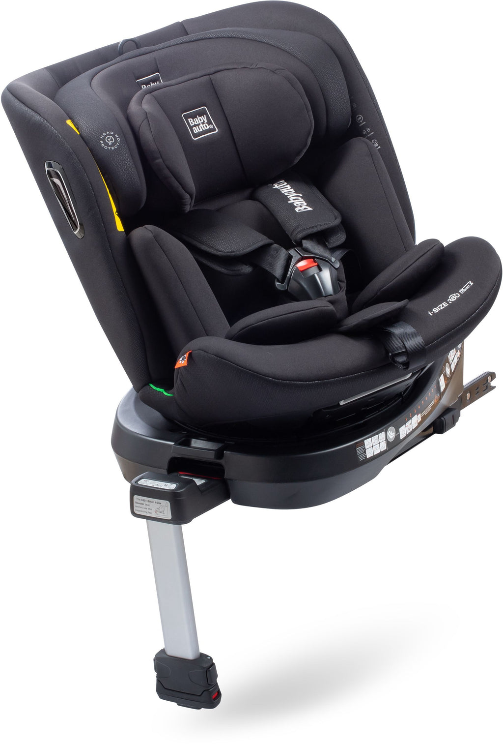 BABYAUTO Car Seat Aitana Group 0/1/2/3 I-Size 40/150 cm Isofix 360° Swivel Support Leg Black