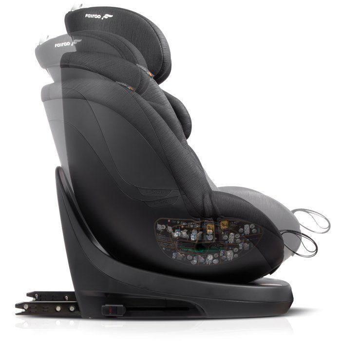 BABYAUTO Car Seat Magna Plus Group 0/1/2/3 I-Size 40/125 cm Isofix 360° Swivel Reclining Black