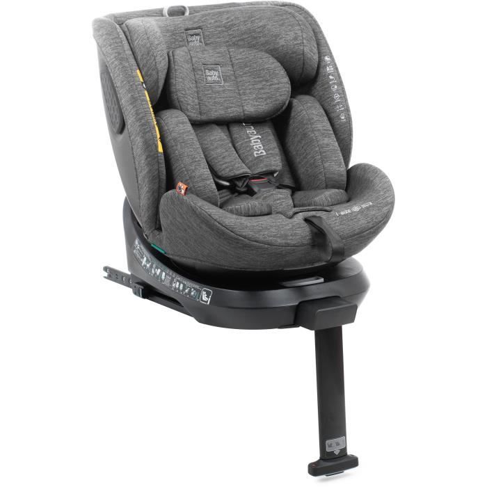 BABYAUTO Car Seat - CORE - Group 0/1/2/3 - 40/150 cm - I-Size - Isofix - Swivel - Reclining - Reducer - Grey