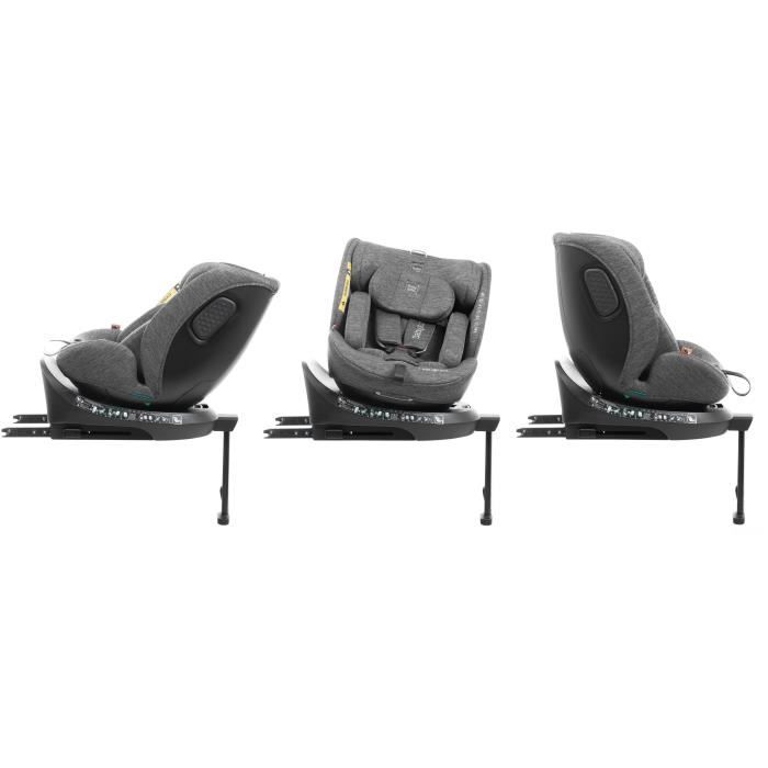 BABYAUTO Car Seat - CORE - Group 0/1/2/3 - 40/150 cm - I-Size - Isofix - Swivel - Reclining - Reducer - Grey