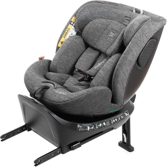BABYAUTO Car Seat - CORE - Group 0/1/2/3 - 40/150 cm - I-Size - Isofix - Swivel - Reclining - Reducer - Grey