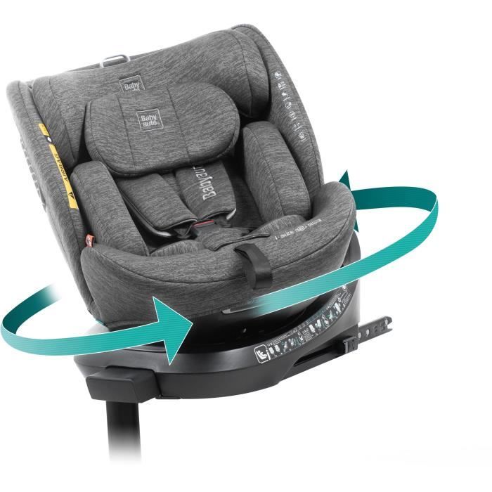 BABYAUTO Car Seat - CORE - Group 0/1/2/3 - 40/150 cm - I-Size - Isofix - Swivel - Reclining - Reducer - Grey
