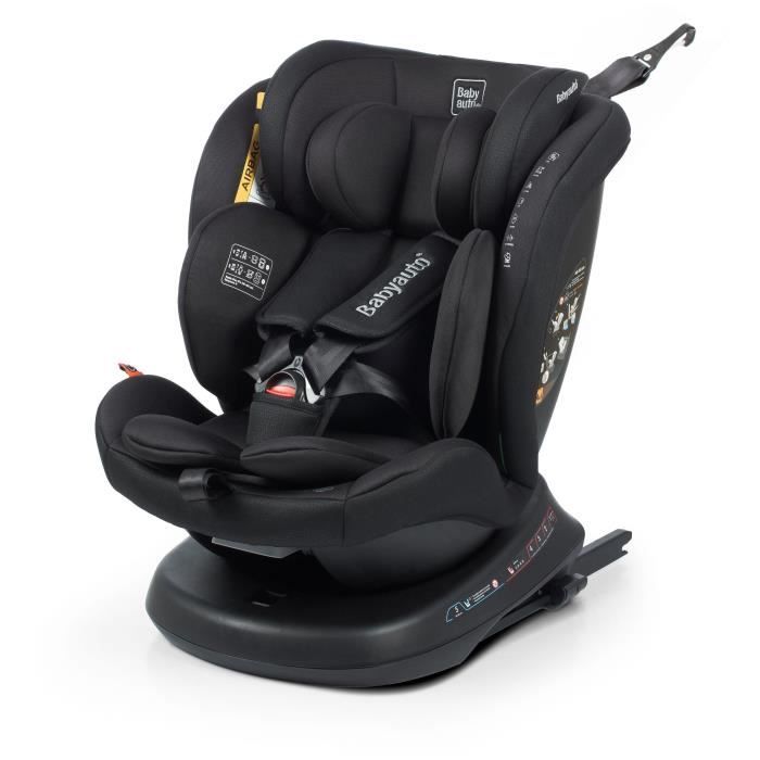 BABYAUTO Car Seat - RODIA - Group 0/1/2/3 - 40/150 cm - I-Size Plus - Isofix - Swivel - Reclining - Reducer - Black