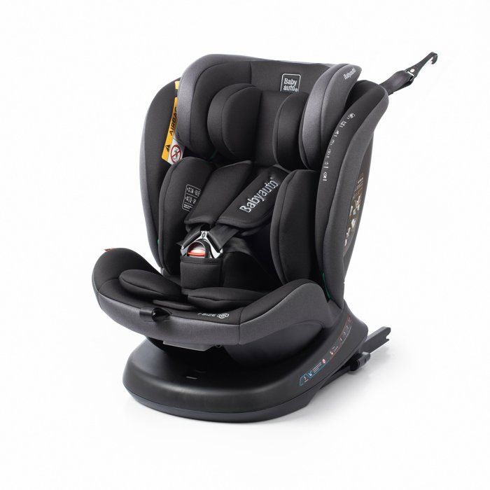 BABYAUTO Car Seat - RODIA - Group 0/1/2/3 - 40/150 cm - I-Size - Swivel - Reclining - With reducer - Stone Grey