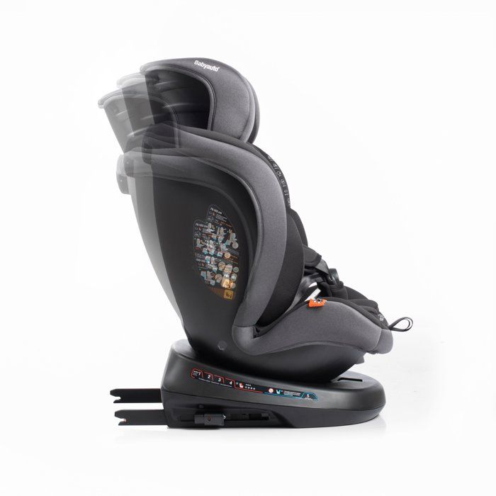 BABYAUTO Car Seat - RODIA - Group 0/1/2/3 - 40/150 cm - I-Size - Swivel - Reclining - With reducer - Stone Grey