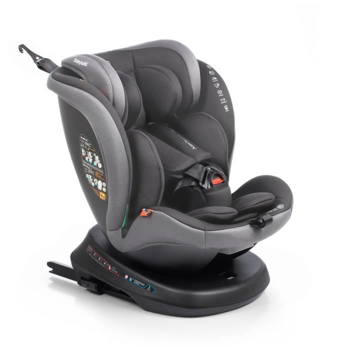 BABYAUTO Car Seat - RODIA - Group 0/1/2/3 - 40/150 cm - I-Size Plus - Isofix - Swivel - Reclining - Reducer - Grey