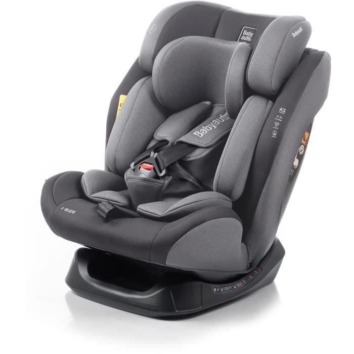 Babauto Eder i-Belt Car Seat - Group 0/1/2/3 - 40/150 cm - i-Size - Reclining - Reducer - Grey