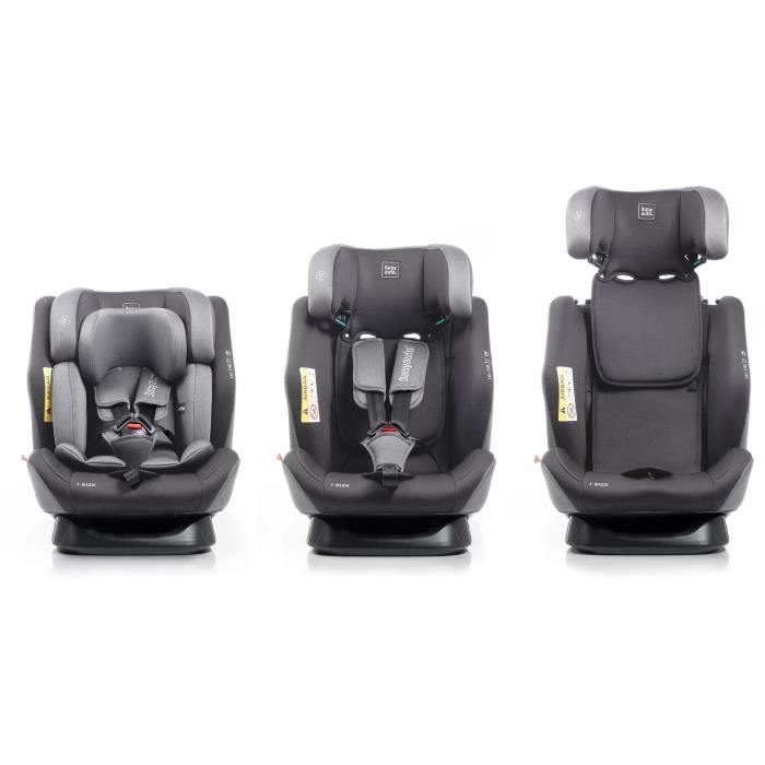 Babauto Eder i-Belt Car Seat - Group 0/1/2/3 - 40/150 cm - i-Size - Reclining - Reducer - Grey