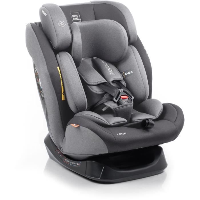 Babauto Eder i-Belt Car Seat - Group 0/1/2/3 - 40/150 cm - i-Size - Reclining - Reducer - Grey