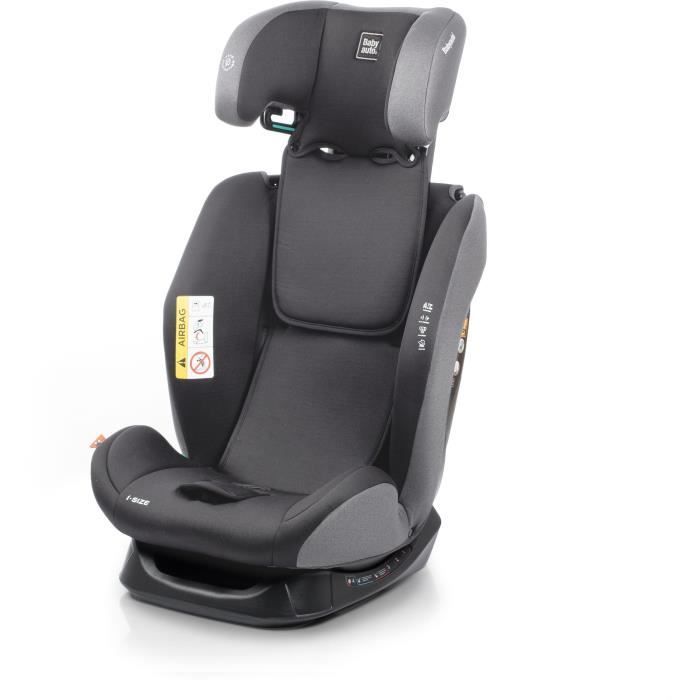 Babauto Eder i-Belt Car Seat - Group 0/1/2/3 - 40/150 cm - i-Size - Reclining - Reducer - Grey