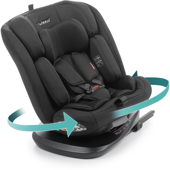 Babauto Zafiro i-Size Car Seat - Group 0/1/2/3 - 40/150 cm - i-Size - Swivel - Reclining - With Reducer - Black