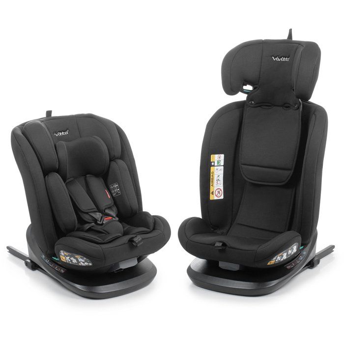 Babauto Zafiro i-Size Car Seat - Group 0/1/2/3 - 40/150 cm - i-Size - Swivel - Reclining - With Reducer - Black