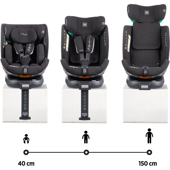 BABYAUTO Car Seat SCUDDA Group 0/1/2/3 I-Size Swivel Anthracite