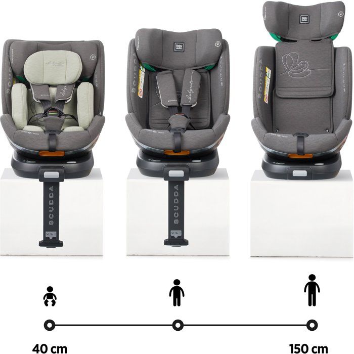 BABYAUTO Car Seat SCUDDA Group 0/1/2/3 I-Size Swivel Olive