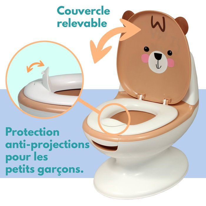 BAMBISOL Baby Training Potty - Flushing Sound - Removable Bowl - Splash Guard - Max 20 kg