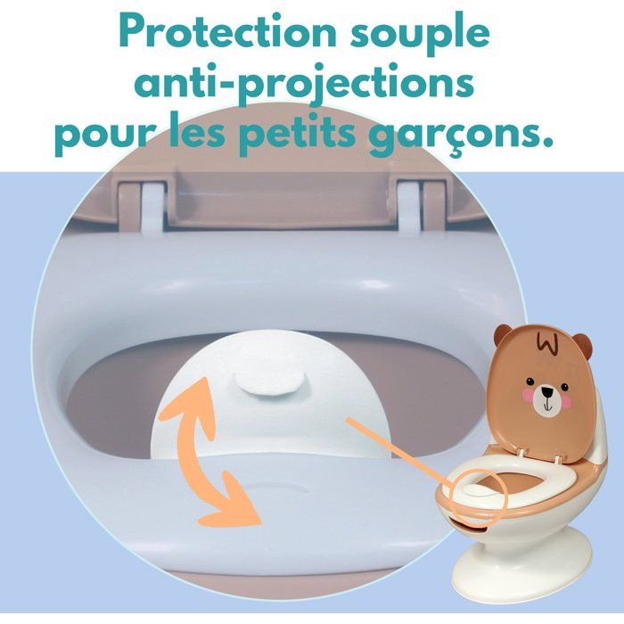 BAMBISOL Baby Training Potty - Flushing Sound - Removable Bowl - Splash Guard - Max 20 kg
