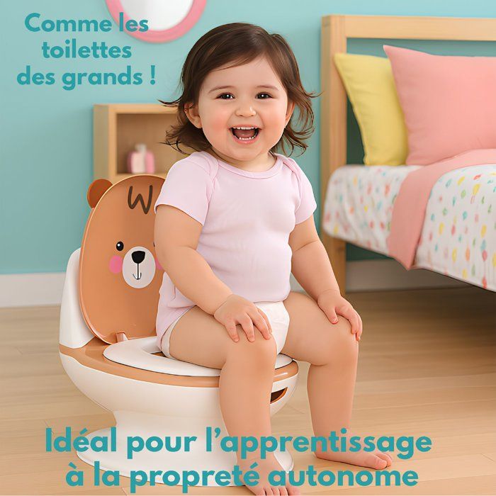 BAMBISOL Baby Training Potty - Flushing Sound - Removable Bowl - Splash Guard - Max 20 kg