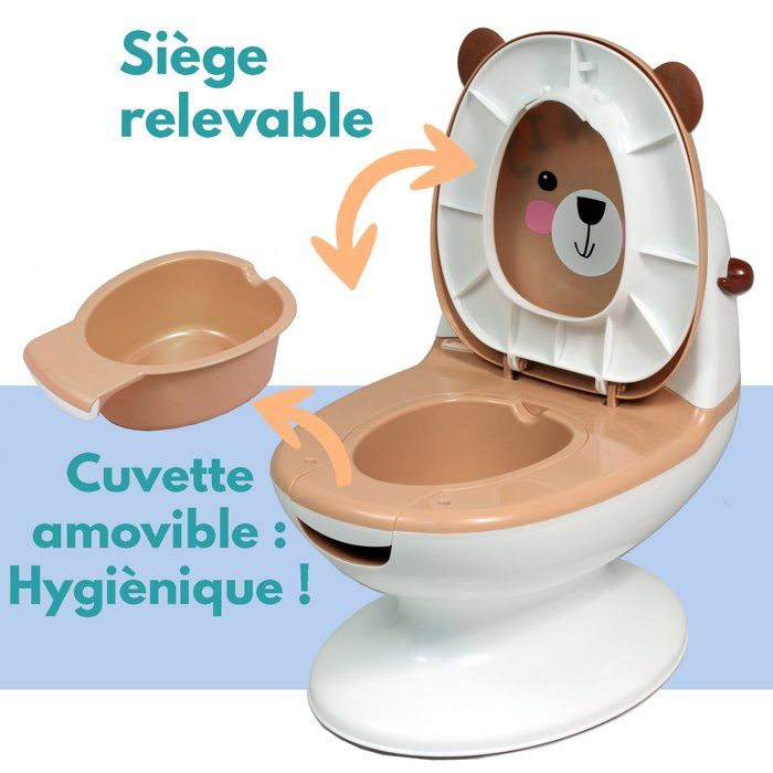 BAMBISOL Baby Training Potty - Flushing Sound - Removable Bowl - Splash Guard - Max 20 kg