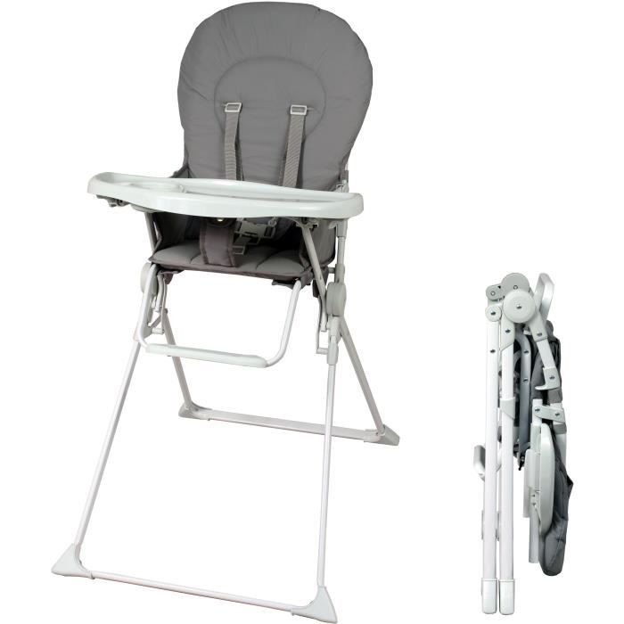 BAMBISOL Fixed High Chair with Adjustable Depth Tray - Grey
