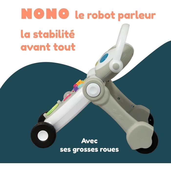 Trotteur marcheur - BAMBISOL - Nono le Robot - De 10 a 36 mois - Parlant - Musical - Jeux électroniques interactifs - Blanc