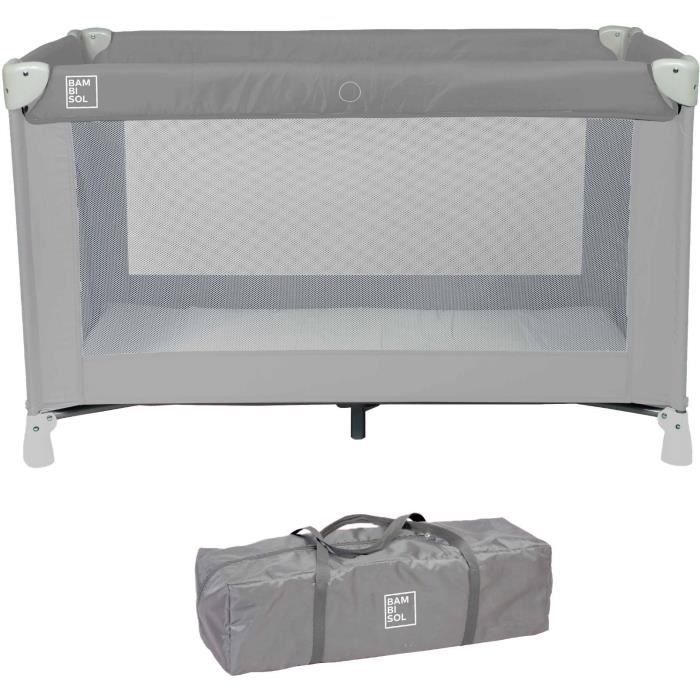 BAMBISOL Travel Cot 120x60 cm - From Birth to 3 Months