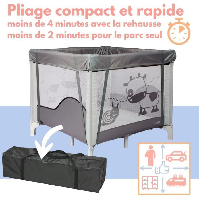 BAMBISOL - 90x90 cm Folding Baby Playpen/Crib - Carry Bag Included 90x90cm