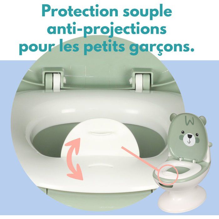 Mini Baby Toilet - BAMBISOL - Teddy Bear - Almond Green