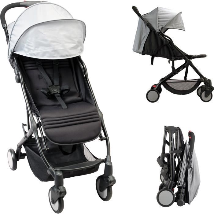 BAMBISOL Compact Stroller YUKO - 0 to 36 months - Carrying Strap - Black