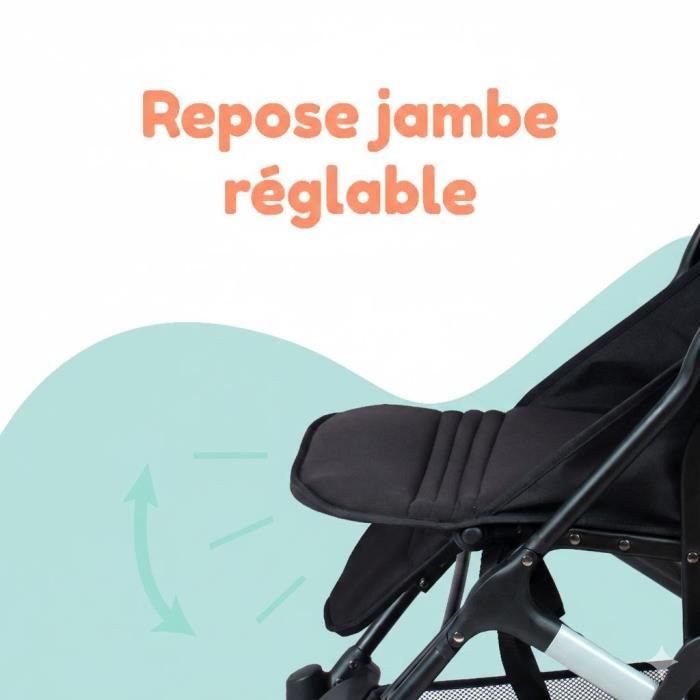 BAMBISOL Compact Stroller YUKO - 0 to 36 months - Carrying Strap - Black