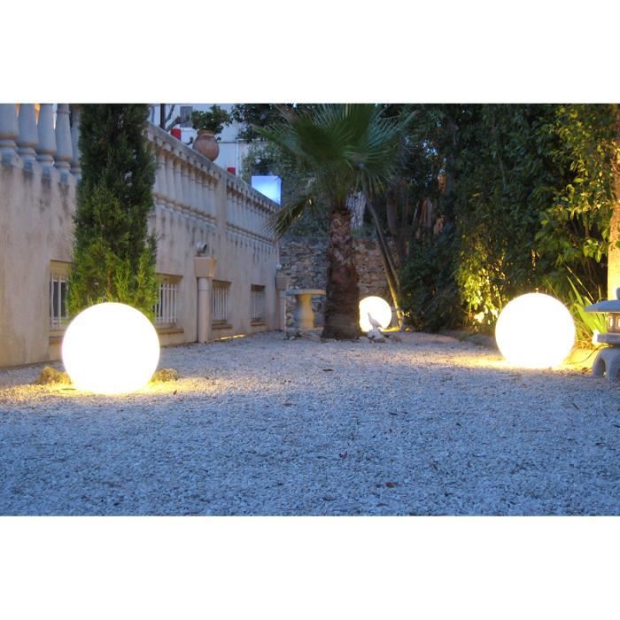 LUMISKY LED Outdoor Wired Light Sphere - White BOBBY - Ø60cm E27 Base