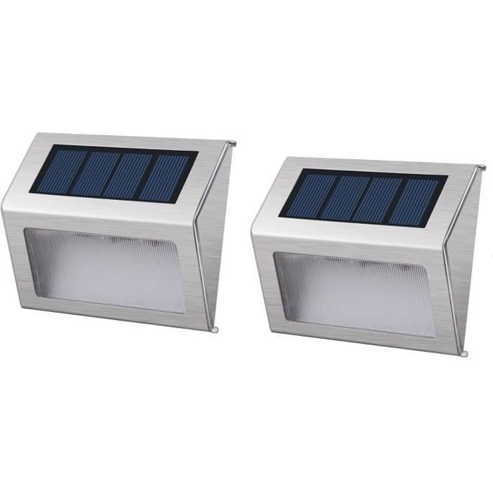 LUMISKY Waterproof Outdoor Solar Wall Light - 3 White LEDs - 2 Lighting Modes