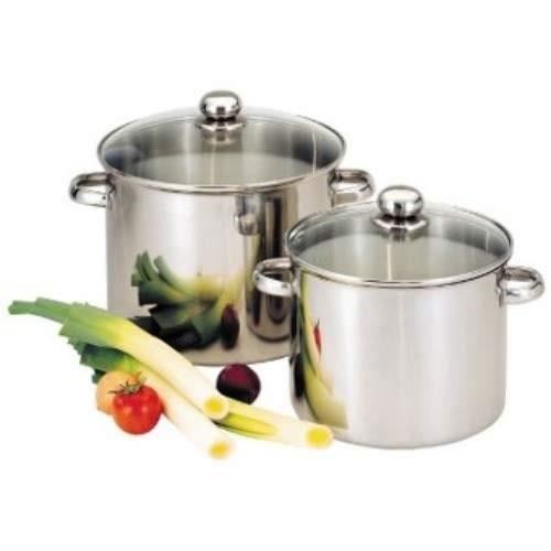 BAUMALU Stainless Steel Catering Bowl - 28 cm - Glass Lid