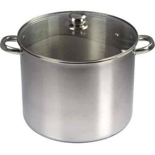BAUMALU Stainless Steel Catering Bowl - 30 cm - Glass Lid