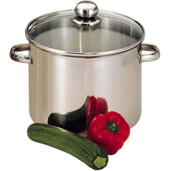 BAUMALU Stainless Steel Catering Bowl - 30 cm - Glass Lid