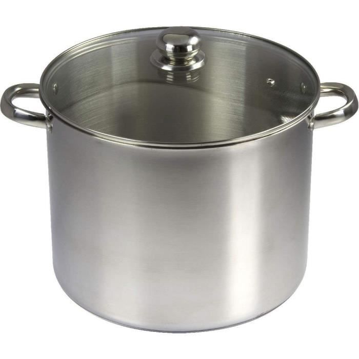 BAUMALU Stainless Steel Catering Bowl - 30 cm - Glass Lid