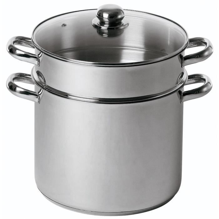 BAUMALU Couscous Pot - Stainless Steel - 20 cm - Suitable for All Hobs Including Induction