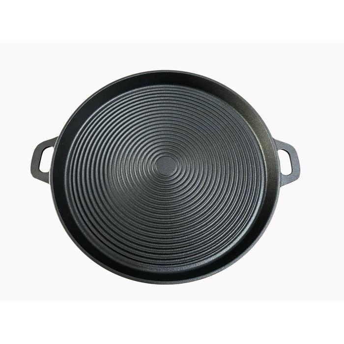 BAUMALU Grill Plate - Enameled Cast Iron - 34 cm