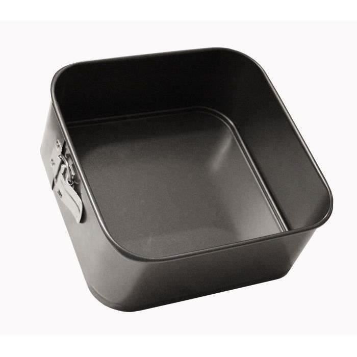 BAUMALU Square Springform Pan - 22 x 22 x 7 cm - Carbon Steel 22x22x7