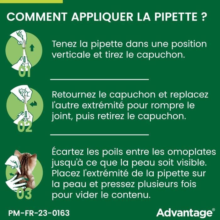 ADVANTAGE Flea Solution for Cats and Rabbits up to 4 kg - 4 Pipettes
