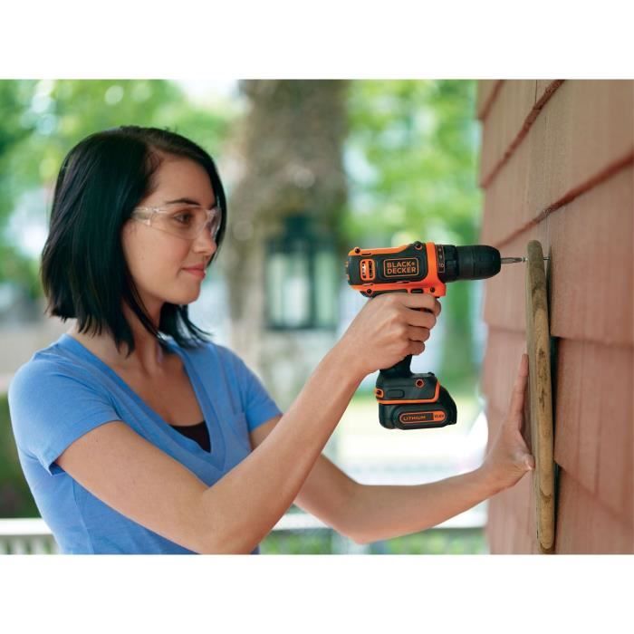 BLACK+DECKER Cordless Screwdriver 12V BDCDD12KB-QW - 2 Batteries - Charger - Case