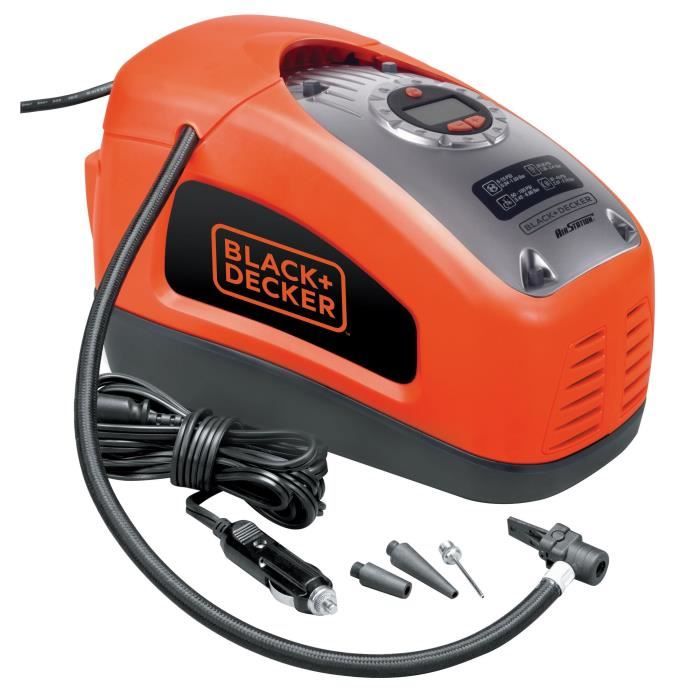 Gonfleur compresseur filaire - BLACK&DECKER - ASI300-QS - 11 bars/160 PSI