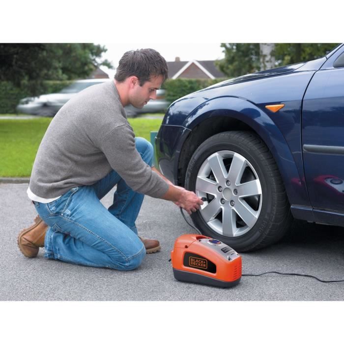 Gonfleur compresseur filaire - BLACK&DECKER - ASI300-QS - 11 bars/160 PSI