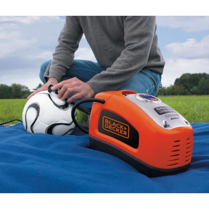 Gonfleur compresseur filaire - BLACK&DECKER - ASI300-QS - 11 bars/160 PSI