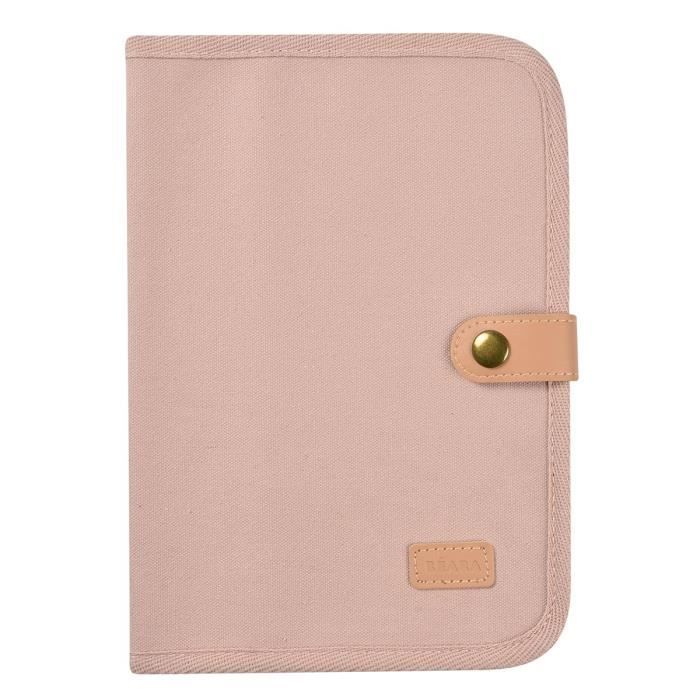 BÉABA Powder Pink Canvas Health Record Book Cover