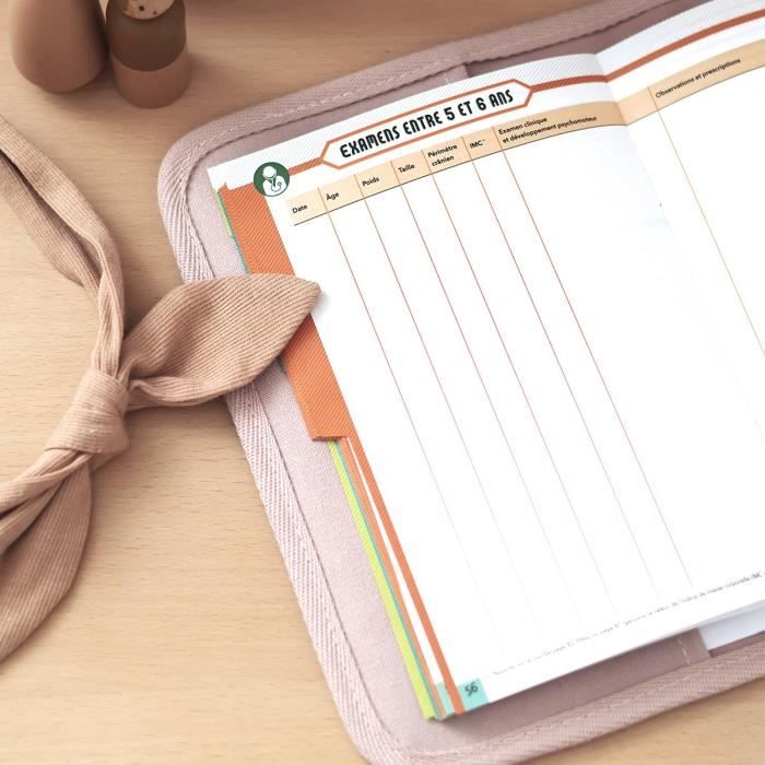 BÉABA Powder Pink Canvas Health Record Book Cover