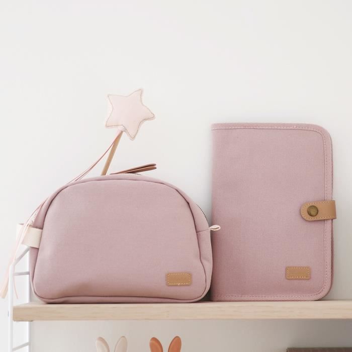 BÉABA Powder Pink Canvas Health Record Book Cover