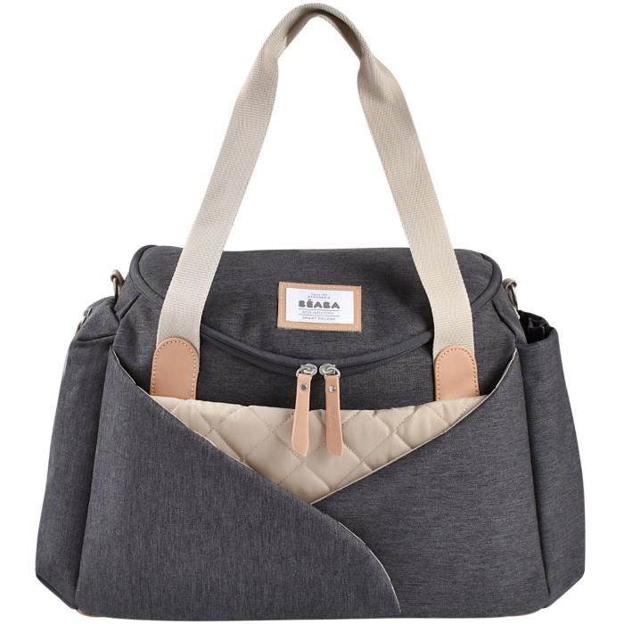 BEABA Diaper Bag - SYDNEY - Dark Heather Grey - Integrated Changing Area